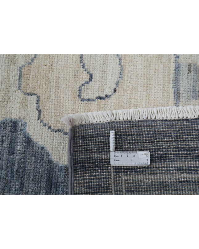 Oushak 10' 4" X 14' 0" Hand Knotted Wool Rug 10' 4" X 14' 0" (315 X 427) / Charcoal / Wool