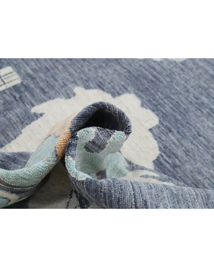 Oushak 12' 3" X 14' 11" Hand Knotted Wool Rug 12' 3" X 14' 11" (373 X 455) / Charcoal / Wool