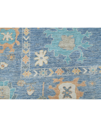 Oushak 9' 2" X 11' 10" Hand Knotted Wool Rug 9' 2" X 11' 10" (280 X 361) / Blue / Wool