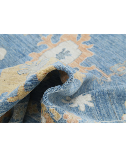 Oushak 9' 2" X 11' 10" Hand Knotted Wool Rug 9' 2" X 11' 10" (280 X 361) / Blue / Wool