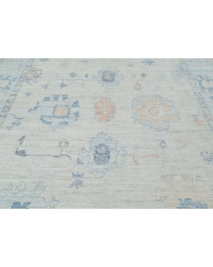 Oushak 9' 2" X 12' 3" Hand Knotted Wool Rug 9' 2" X 12' 3" (280 X 373) / Grey / Wool