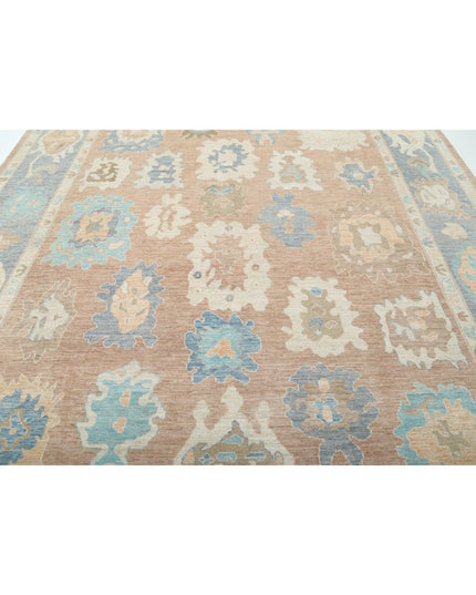 Oushak 10' 0" X 13' 11" Hand Knotted Wool Rug 10' 0" X 13' 11" (305 X 424) / Brown / Wool