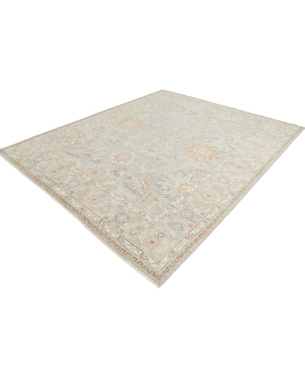 Oushak 8' 5" X 10' 1" Hand Knotted Wool Rug 8' 5" X 10' 1" (257 X 307) / Grey / Wool