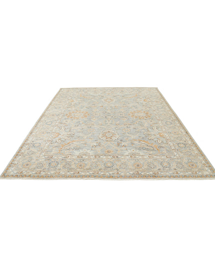Oushak 8' 5" X 10' 1" Hand Knotted Wool Rug 8' 5" X 10' 1" (257 X 307) / Grey / Wool
