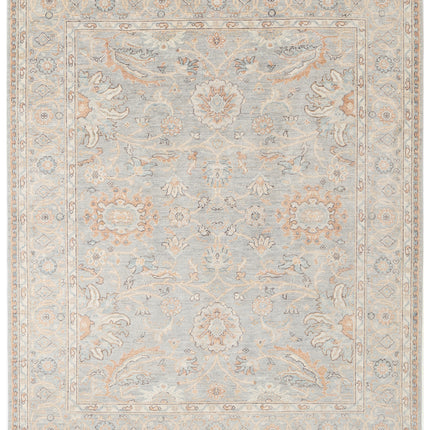 Oushak 8' 5" X 10' 1" Hand Knotted Wool Rug 8' 5" X 10' 1" (257 X 307) / Grey / Wool