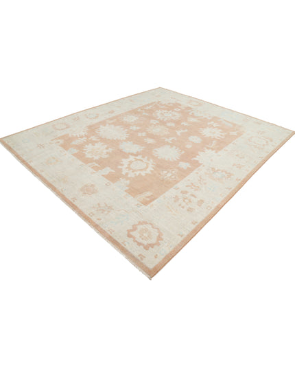 Oushak 8' 3" X 9' 11" Hand Knotted Wool Rug 8' 3" X 9' 11" (251 X 302) / Brown / Wool