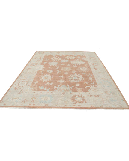 Oushak 8' 3" X 9' 11" Hand Knotted Wool Rug 8' 3" X 9' 11" (251 X 302) / Brown / Wool