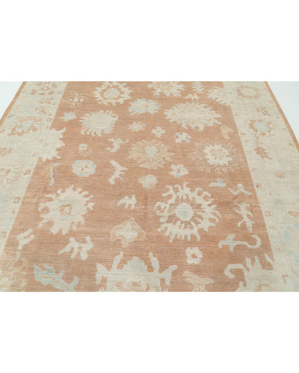 Oushak 8' 3" X 9' 11" Hand Knotted Wool Rug 8' 3" X 9' 11" (251 X 302) / Brown / Wool