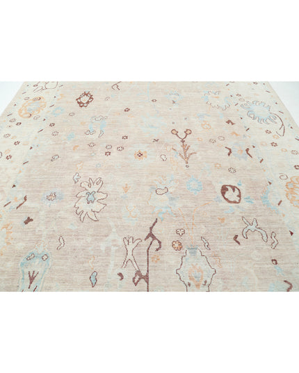 Oushak 9' 3" X 11' 9" Hand Knotted Wool Rug 9' 3" X 11' 9" (282 X 358) / Taupe / Wool