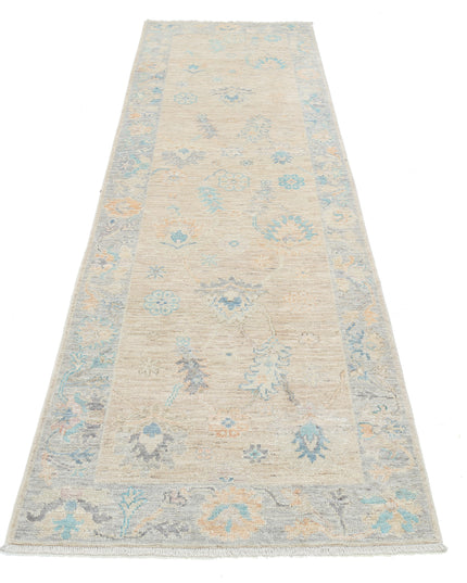 Oushak 3' 0" X 9' 7" Hand Knotted Wool Rug 3' 0" X 9' 7" (91 X 292) / Taupe / Wool