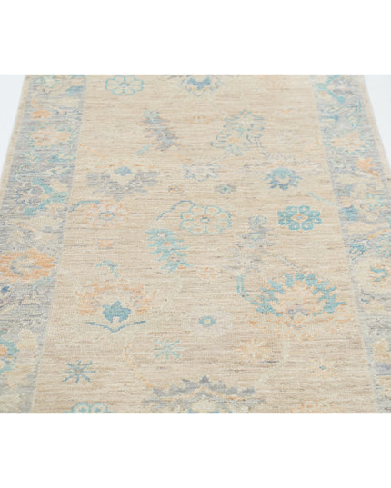 Oushak 3' 0" X 9' 7" Hand Knotted Wool Rug 3' 0" X 9' 7" (91 X 292) / Taupe / Wool