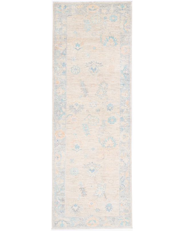 Oushak 3' 0" X 9' 7" Hand Knotted Wool Rug 3' 0" X 9' 7" (91 X 292) / Taupe / Wool
