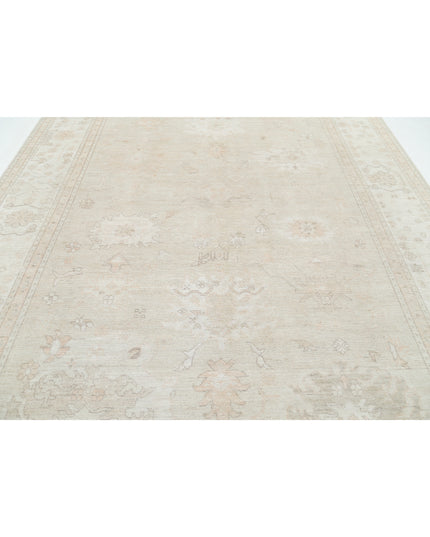 Oushak 8' 11" X 12' 4" Hand Knotted Wool Rug 8' 11" X 12' 4" (272 X 376) / Grey / Wool