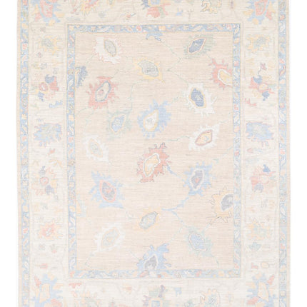 Oushak 9' 2" X 12' 2" Hand Knotted Wool Rug 9' 2" X 12' 2" (280 X 371) / Taupe / Wool