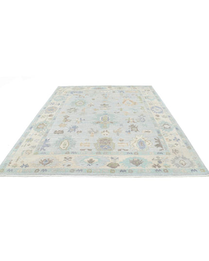 Oushak 8' 3" X 9' 10" Hand Knotted Wool Rug 8' 3" X 9' 10" (251 X 300) / Blue / Wool