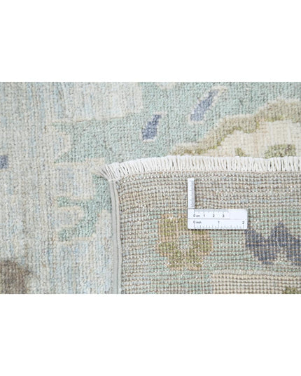 Oushak 8' 3" X 9' 10" Hand Knotted Wool Rug 8' 3" X 9' 10" (251 X 300) / Blue / Wool