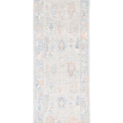 Oushak 3' 0" X 8' 4" Hand Knotted Wool Rug 3' 0" X 8' 4" (91 X 254) / Taupe / Wool