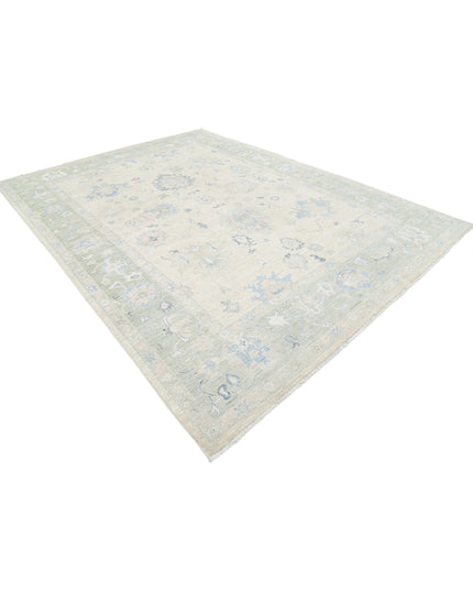Oushak 9' 0" X 11' 10" Hand Knotted Wool Rug 9' 0" X 11' 10" (274 X 361) / Taupe / Wool
