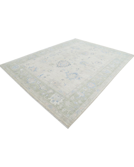 Oushak 9' 0" X 11' 10" Hand Knotted Wool Rug 9' 0" X 11' 10" (274 X 361) / Taupe / Wool