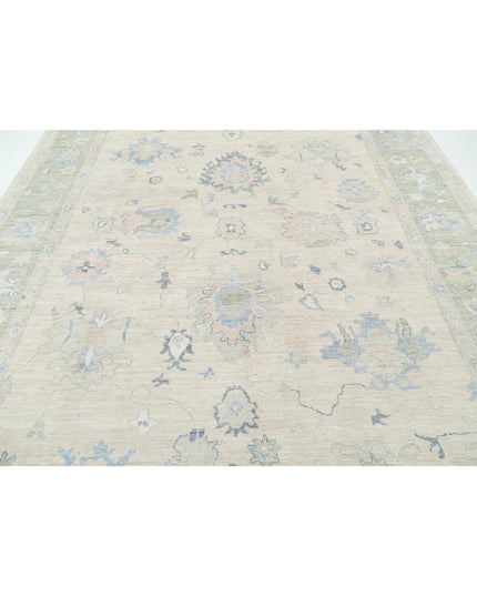 Oushak 9' 0" X 11' 10" Hand Knotted Wool Rug 9' 0" X 11' 10" (274 X 361) / Taupe / Wool