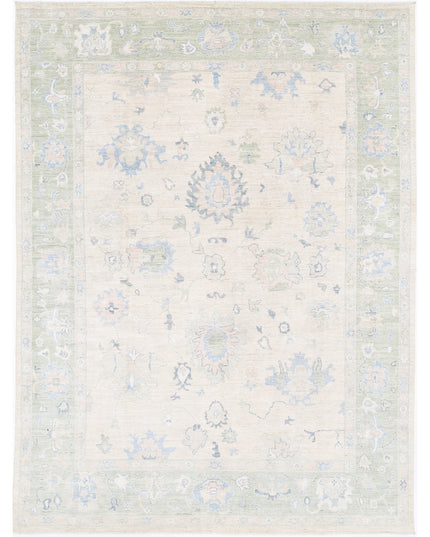 Oushak 9' 0" X 11' 10" Hand Knotted Wool Rug 9' 0" X 11' 10" (274 X 361) / Taupe / Wool