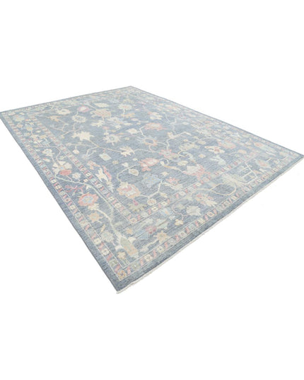 Oushak 8' 9" X 11' 9" Hand Knotted Wool Rug 8' 9" X 11' 9" (267 X 358) / Grey / Wool