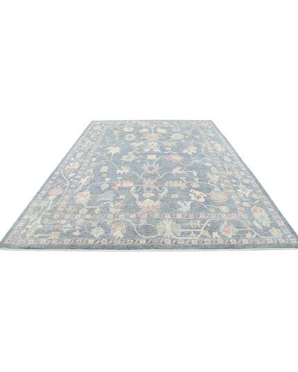 Oushak 8' 9" X 11' 9" Hand Knotted Wool Rug 8' 9" X 11' 9" (267 X 358) / Grey / Wool
