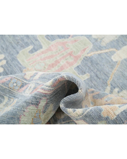 Oushak 8' 9" X 11' 9" Hand Knotted Wool Rug 8' 9" X 11' 9" (267 X 358) / Grey / Wool