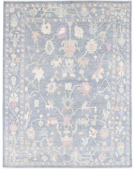 Oushak 8' 9" X 11' 9" Hand Knotted Wool Rug 8' 9" X 11' 9" (267 X 358) / Grey / Wool