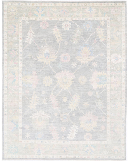 Oushak 10' 6" X 13' 8" Hand Knotted Wool Rug 10' 6" X 13' 8" (320 X 417) / Grey / Wool
