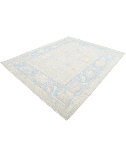 Oushak 8' 0" X 9' 10" Hand Knotted Wool Rug 8' 0" X 9' 10" (244 X 300) / Green / Wool