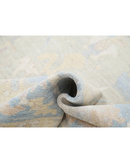 Oushak 8' 0" X 9' 10" Hand Knotted Wool Rug 8' 0" X 9' 10" (244 X 300) / Green / Wool