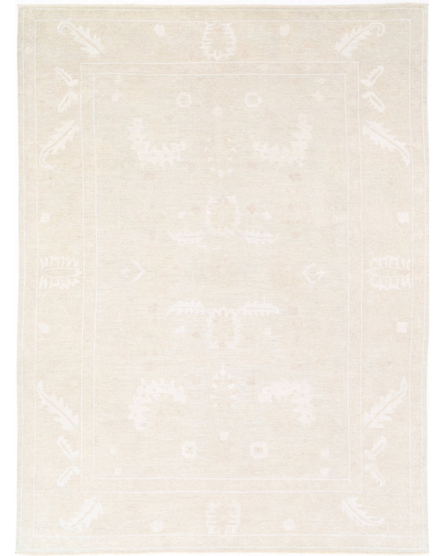 Oushak 10' 2" X 13' 8" Hand Knotted Wool Rug 10' 2" X 13' 8" (310 X 417) / Taupe / Wool