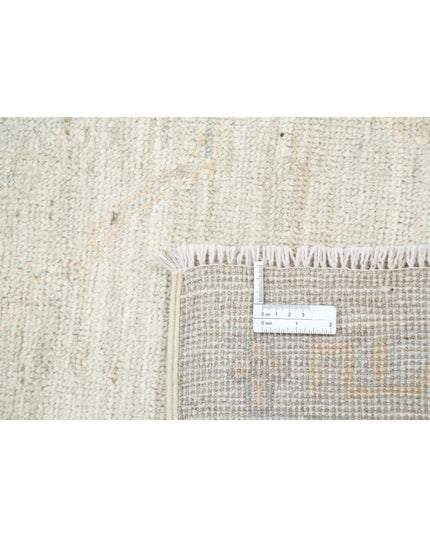 Oushak 6' 4" X 9' 6" Hand Knotted Wool Rug 6' 4" X 9' 6" (193 X 290) / Silver / Wool