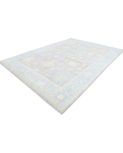 Oushak 10' 1" X 13' 11" Hand Knotted Wool Rug 10' 1" X 13' 11" (307 X 424) / Grey / Wool