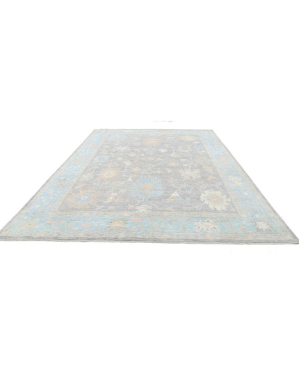 Oushak 10' 1" X 13' 11" Hand Knotted Wool Rug 10' 1" X 13' 11" (307 X 424) / Grey / Wool