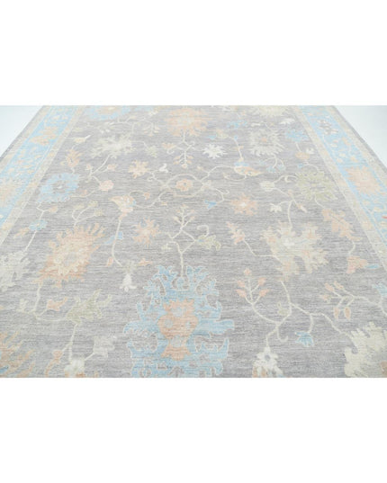 Oushak 10' 1" X 13' 11" Hand Knotted Wool Rug 10' 1" X 13' 11" (307 X 424) / Grey / Wool