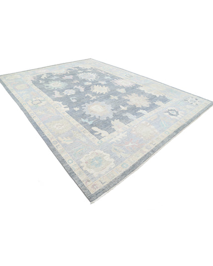 Oushak 10' 2" X 13' 10" Hand Knotted Wool Rug 10' 2" X 13' 10" (310 X 422) / Grey / Wool
