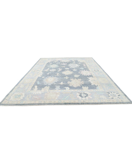 Oushak 10' 2" X 13' 10" Hand Knotted Wool Rug 10' 2" X 13' 10" (310 X 422) / Grey / Wool