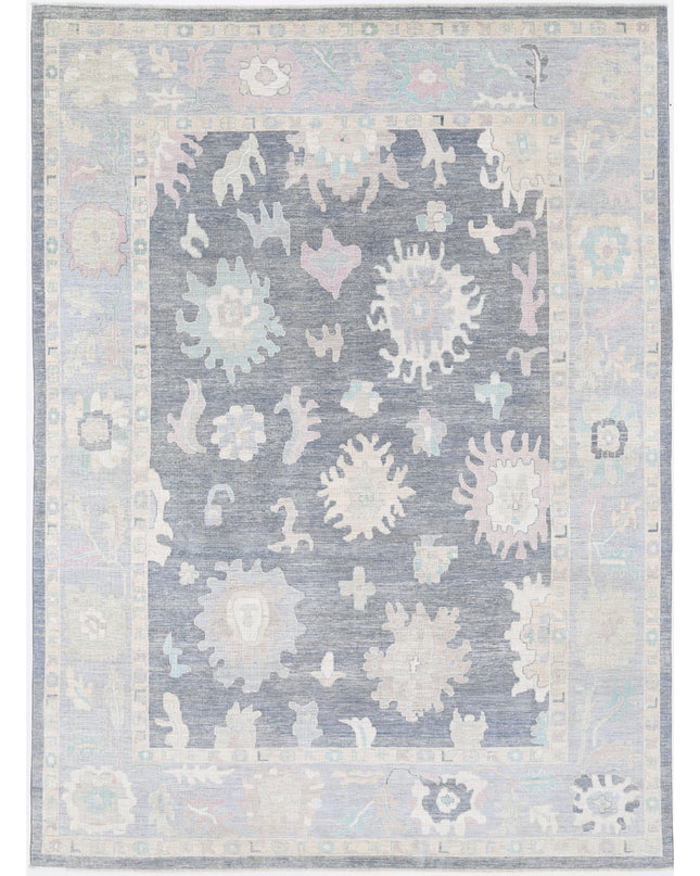 Oushak 10' 2" X 13' 10" Hand Knotted Wool Rug 10' 2" X 13' 10" (310 X 422) / Grey / Wool