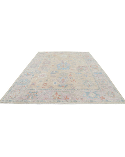 Oushak 8' 11" X 11' 9" Hand Knotted Wool Rug 8' 11" X 11' 9" (272 X 358) / Taupe / Wool