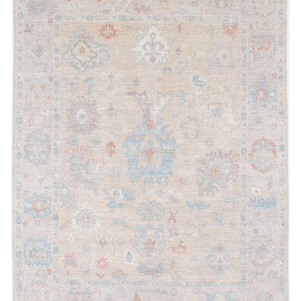 Oushak 8' 11" X 11' 9" Hand Knotted Wool Rug 8' 11" X 11' 9" (272 X 358) / Taupe / Wool
