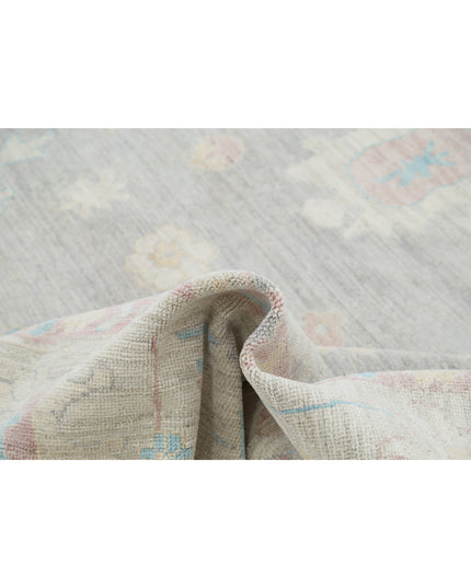 Oushak 9' 5" X 12' 2" Hand Knotted Wool Rug 9' 5" X 12' 2" (287 X 371) / Grey / Wool