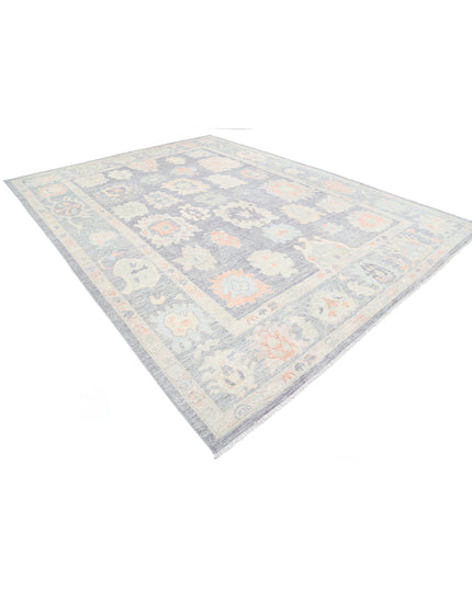 Oushak 10' 2" X 13' 6" Hand Knotted Wool Rug 10' 2" X 13' 6" (310 X 411) / Grey / Wool