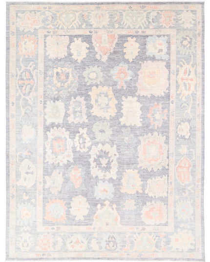 Oushak 10' 2" X 13' 6" Hand Knotted Wool Rug 10' 2" X 13' 6" (310 X 411) / Grey / Wool