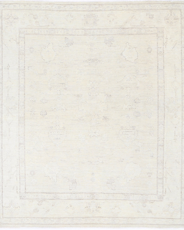 Oushak 7' 11" X 9' 3" Hand Knotted Wool Rug 7' 11" X 9' 3" (241 X 282) / Taupe / Wool