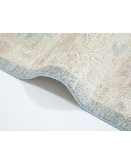 Oushak 6' 7" X 8' 1" Hand Knotted Wool Rug 6' 7" X 8' 1" (201 X 246) / Blue / Wool