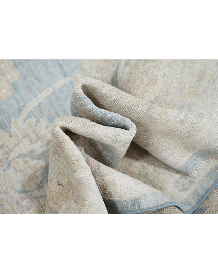 Oushak 6' 7" X 8' 1" Hand Knotted Wool Rug 6' 7" X 8' 1" (201 X 246) / Blue / Wool