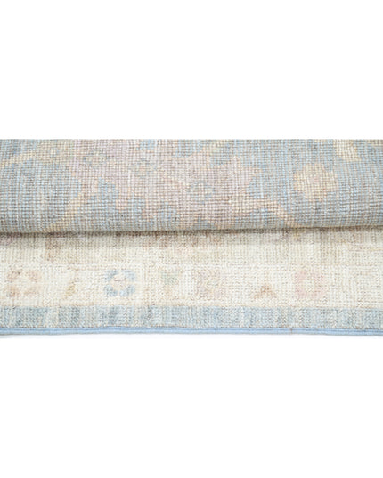 Oushak 6' 7" X 8' 1" Hand Knotted Wool Rug 6' 7" X 8' 1" (201 X 246) / Blue / Wool