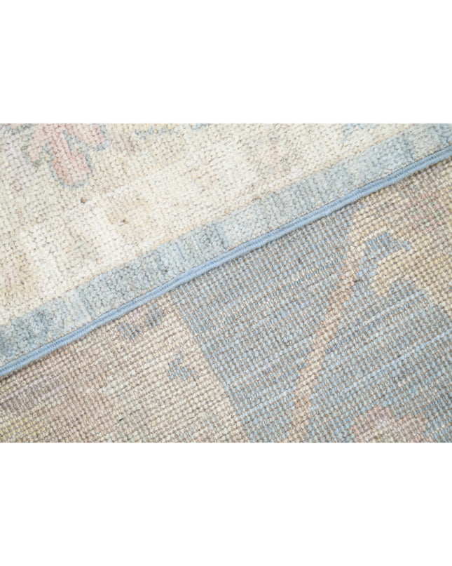 Oushak 6' 7" X 8' 1" Hand Knotted Wool Rug 6' 7" X 8' 1" (201 X 246) / Blue / Wool